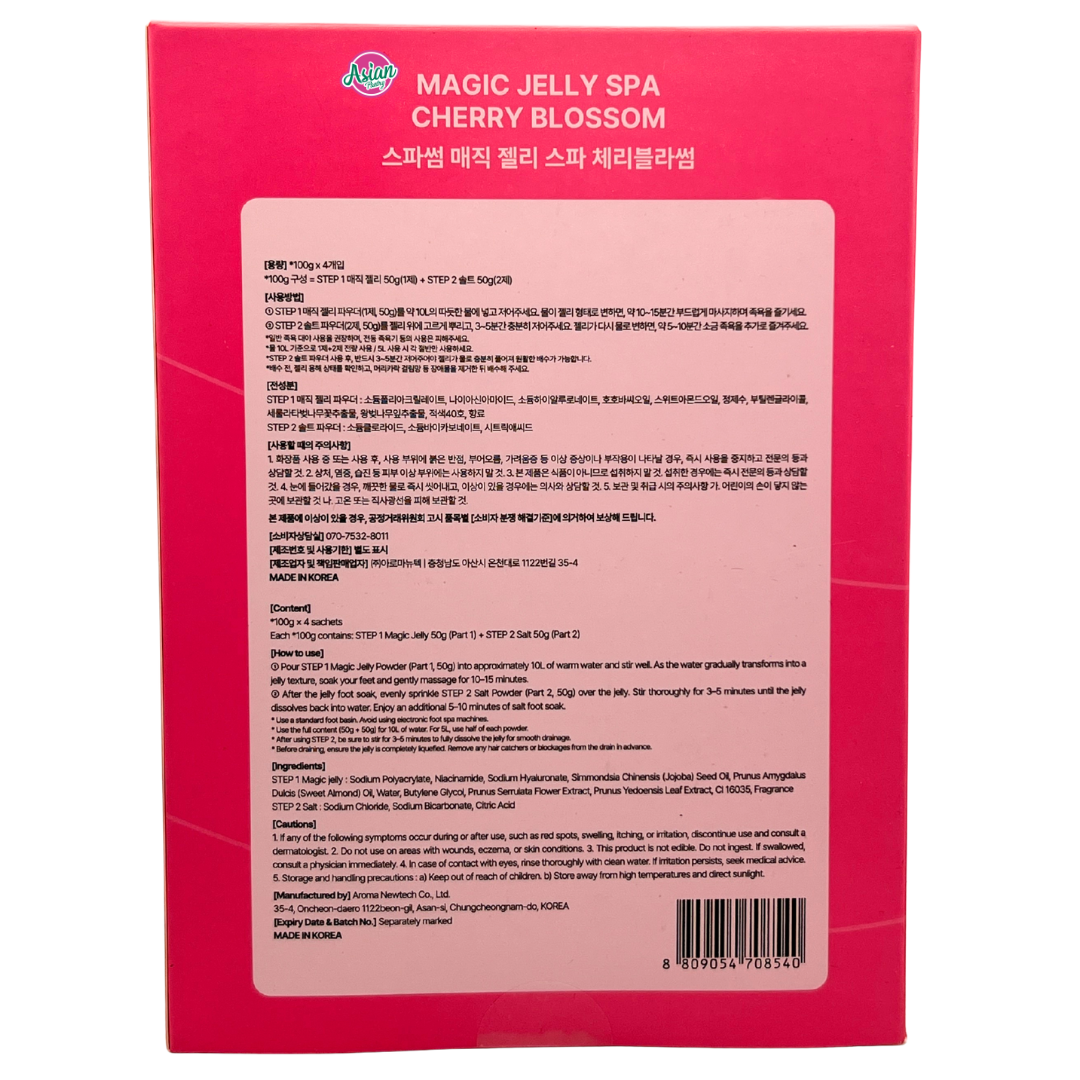 SPASSOM Magic Jelly Foot Spa Set 4pk Cherry Blossom 400g