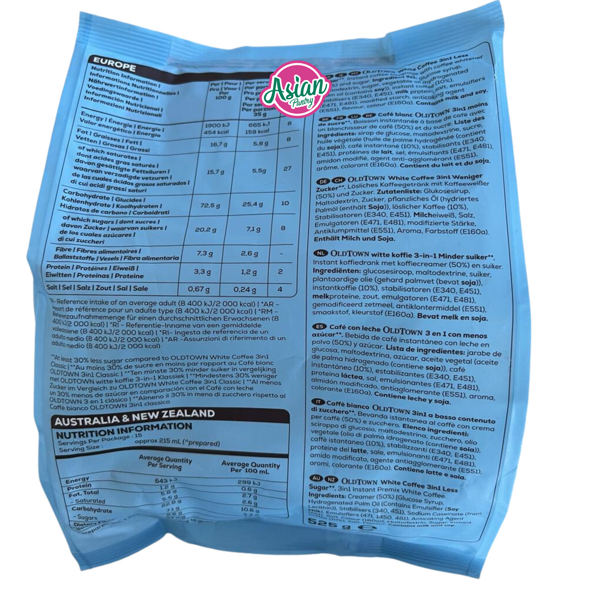 Kopi Putih Old Town Kurang Gula Original 525g