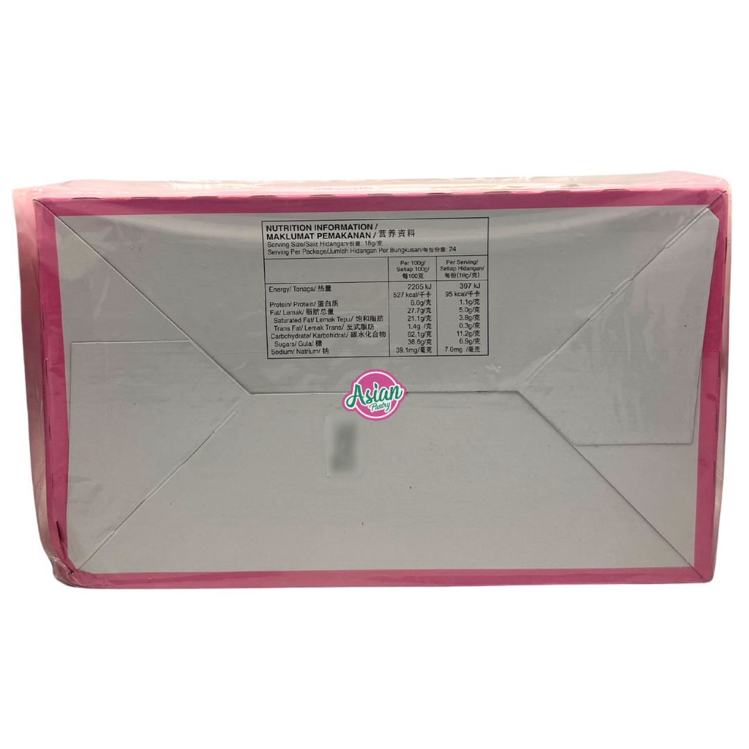 Apollo Checker Chocolate Coated & Strawberry Flavour Cream Filled Wafer (18g * 24 Packs)