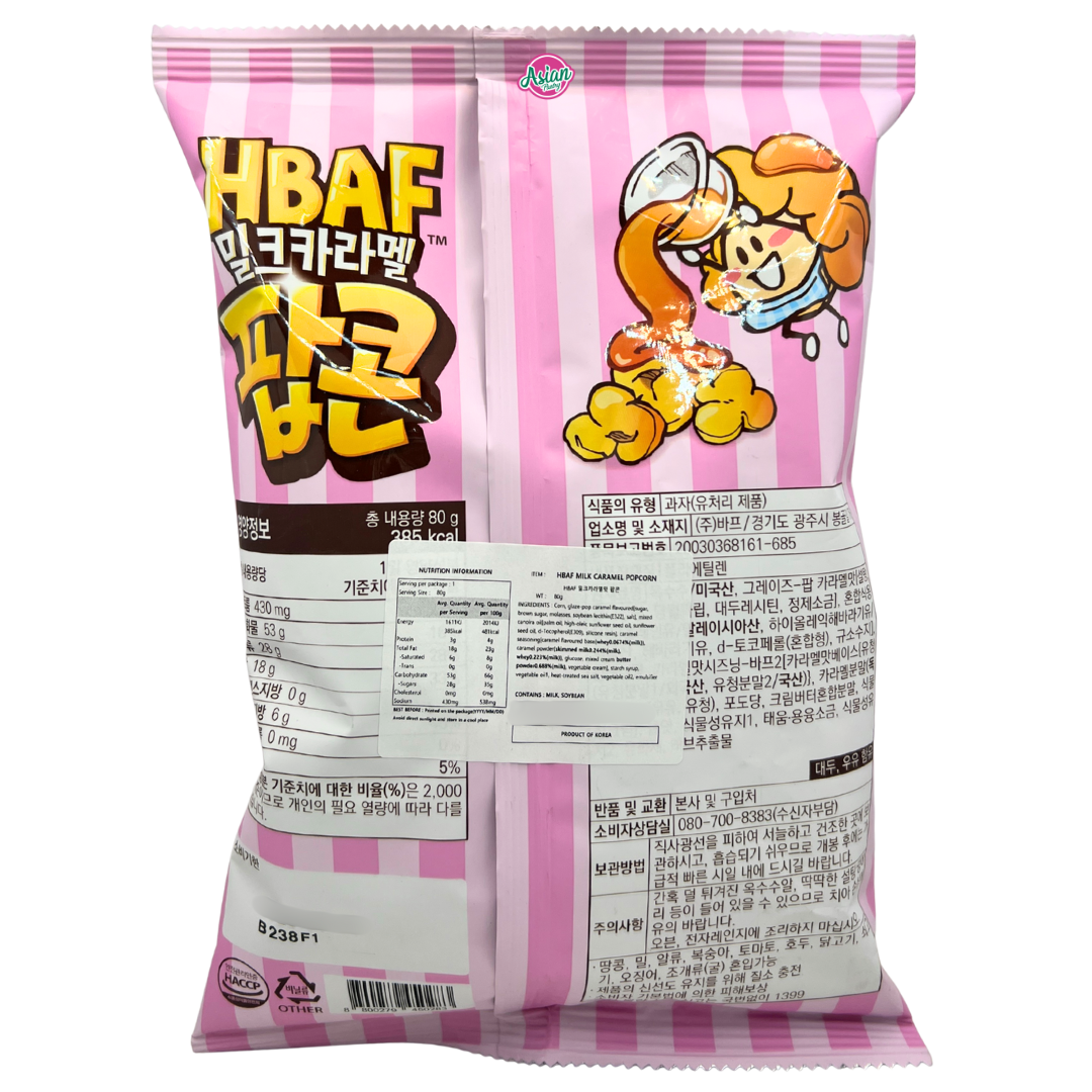 HBAF Milk Caramel Popcorn 80g