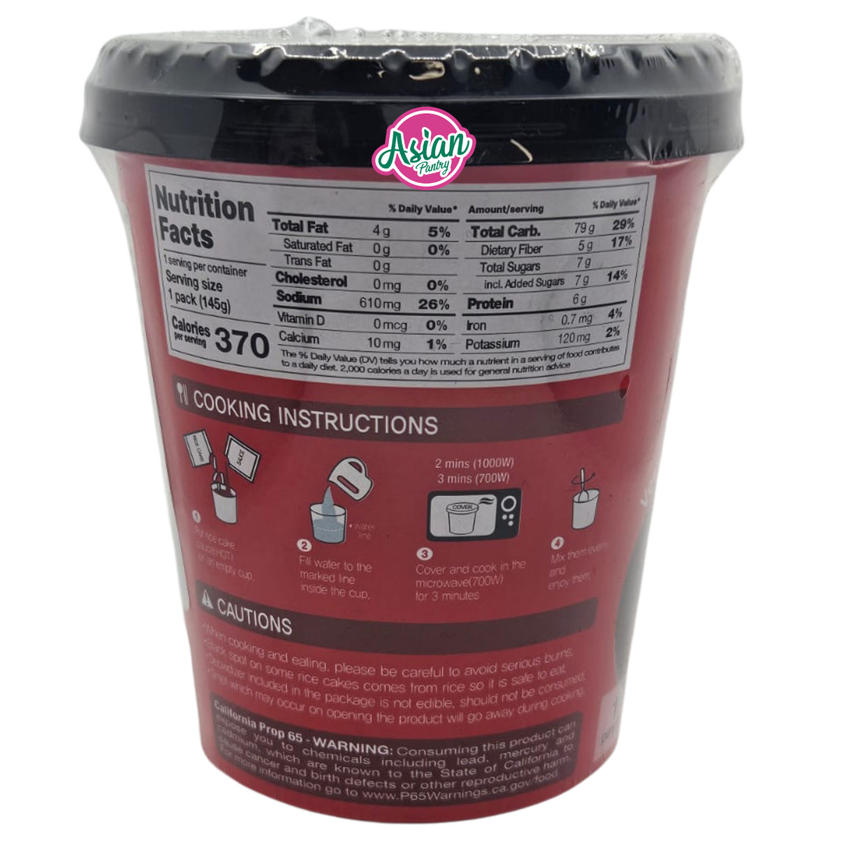 K-Quick Tteokbokki Tobokki Very Hot Cup 145g