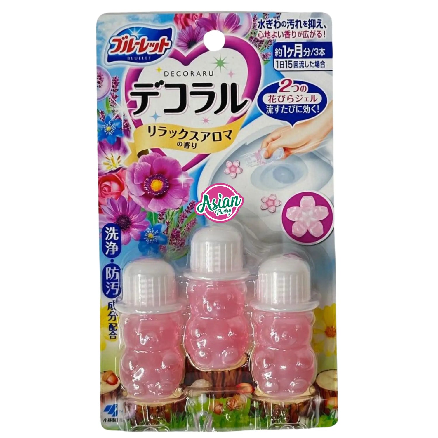 Kobayashi Bluelet Decoral Toilet Bowl Cleaner – Relax Aroma Floral Fragrance 22.5g