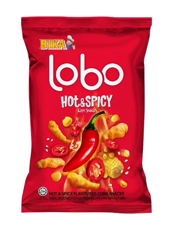 Bika Lobo Corn Crackers (Hot & Spicy) 40g