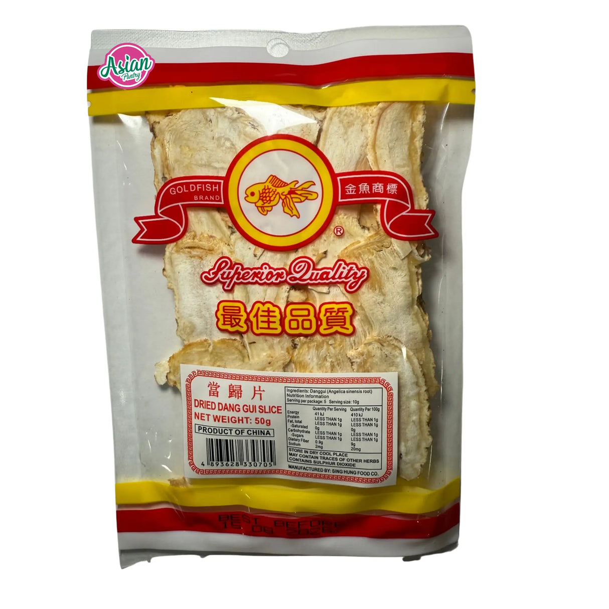 Ikan Emas Jenama Kering Dang Gui Slice 50g