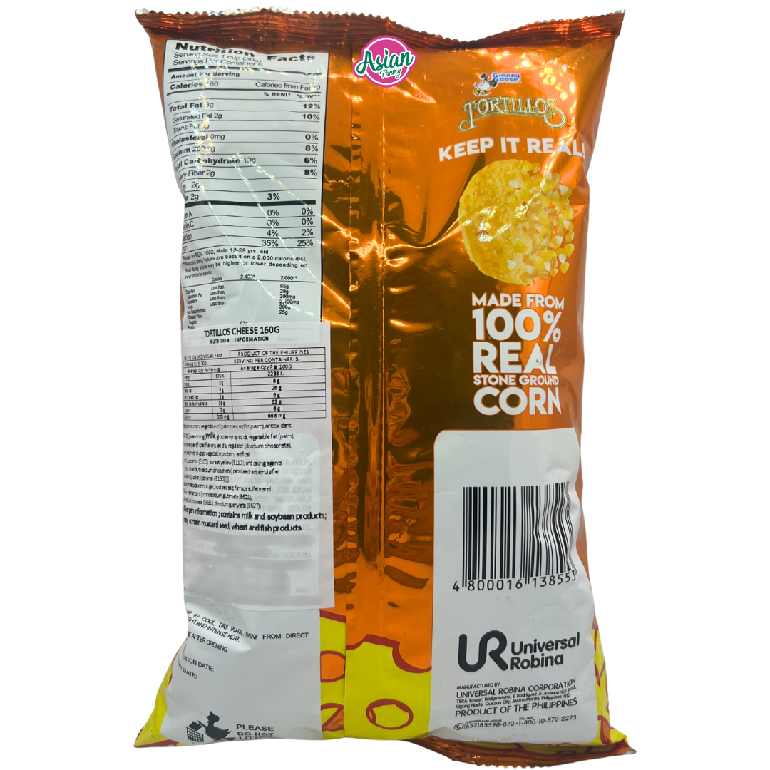 Granny Goose Tortillos Cheese Flavoured Snack 160g