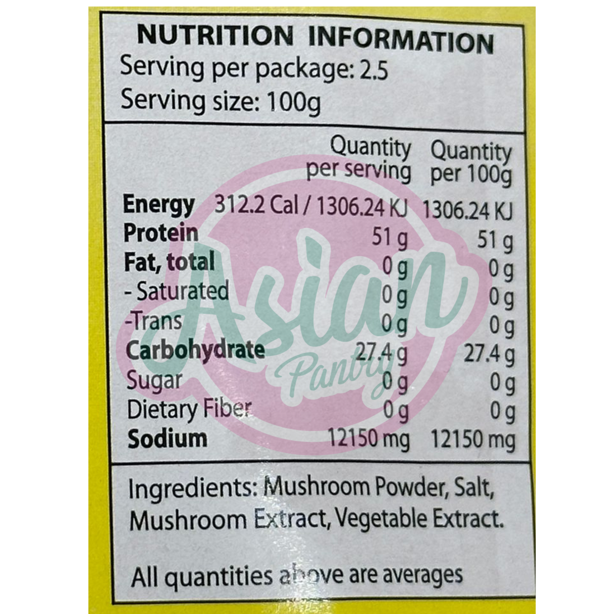 Perasa Cendawan Vegan VVF 250g