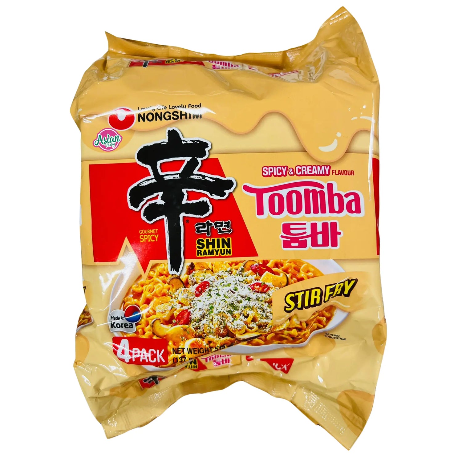 农心辣味奶油 Toomba 4包 548g