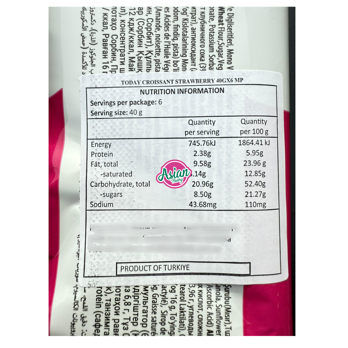 Elvan Today Croissant Strawberry 240g