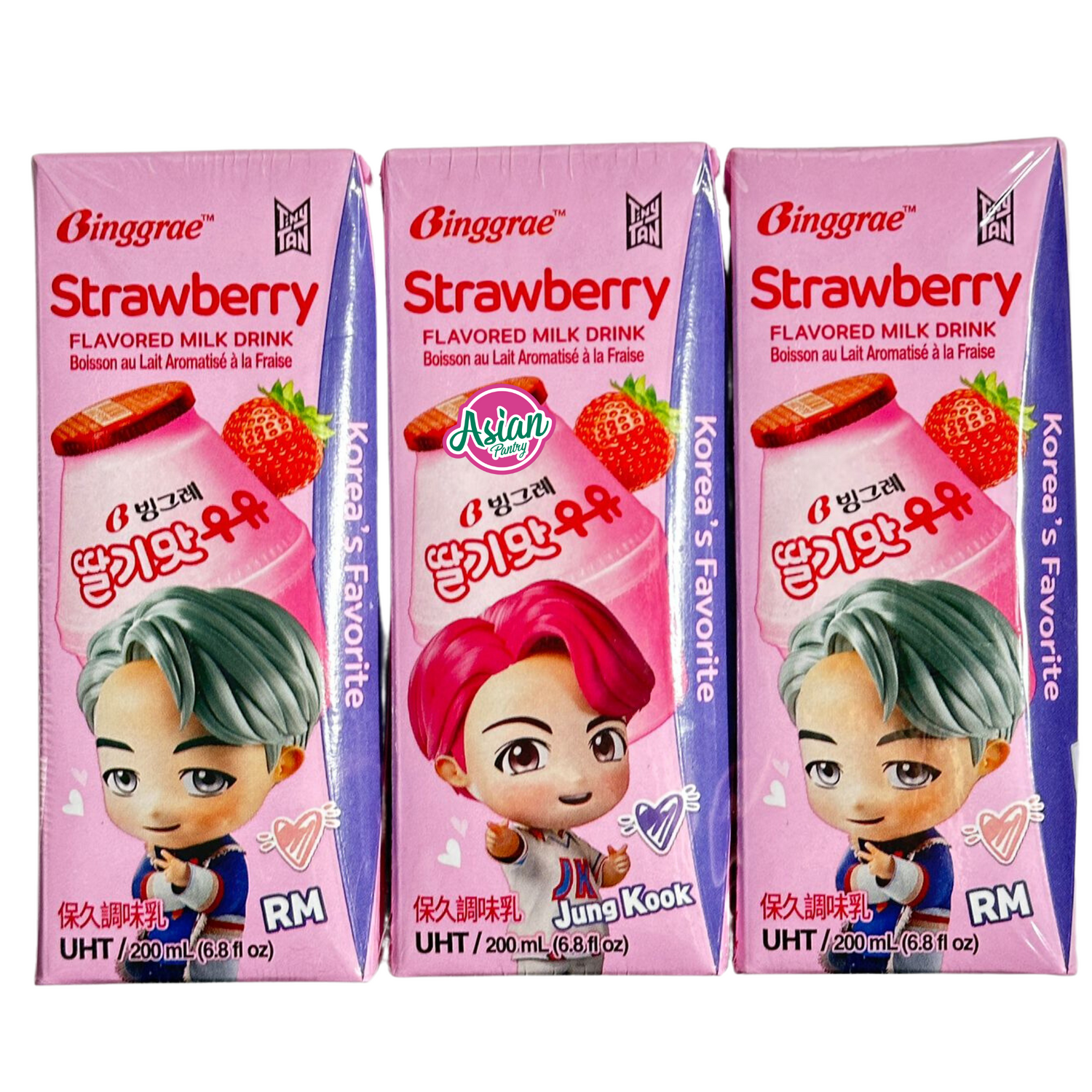 Minuman Susu Berperisa Strawberi Binggrae 1200ml