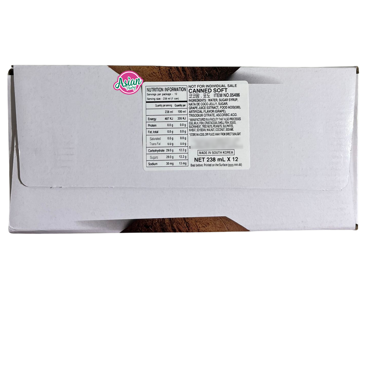 HaiTaj Coco Palm Grape Drink Tin 238 ml x 12 2856ml