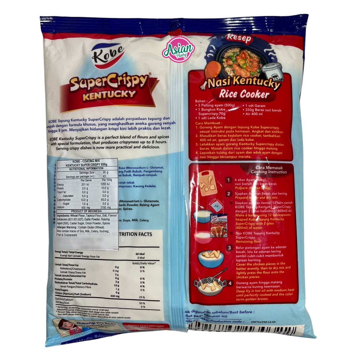 Kobe Super Crispy Kentucky Coating Mix  850g