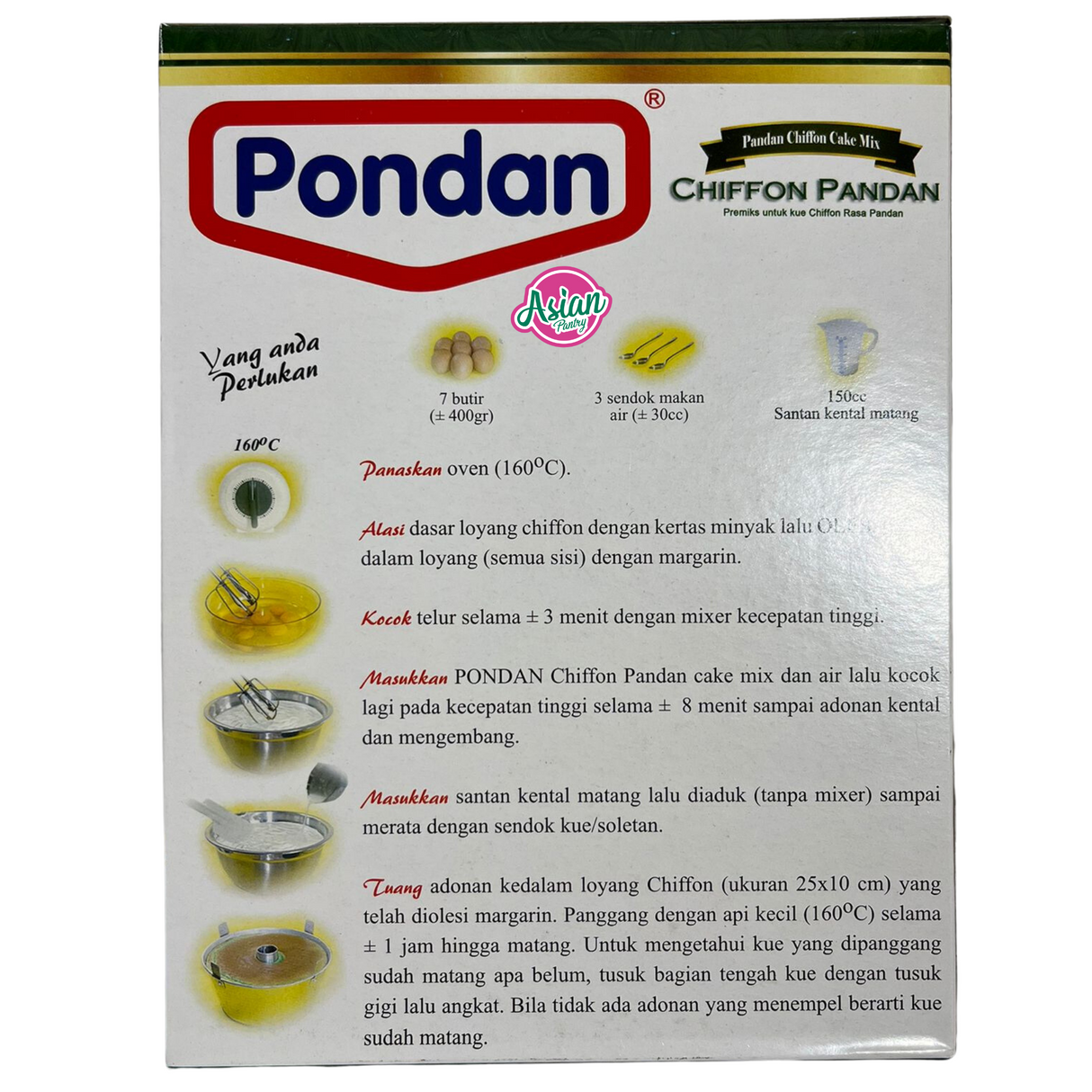 Pondan Pandan Chiffon Cake Mix 400g