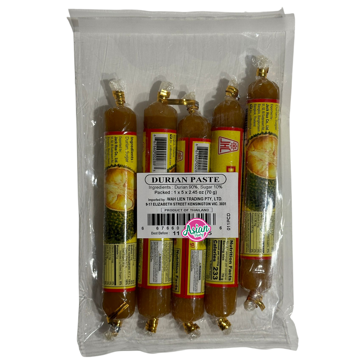 JHC Durian Paste (Thai) 5pcs 350g