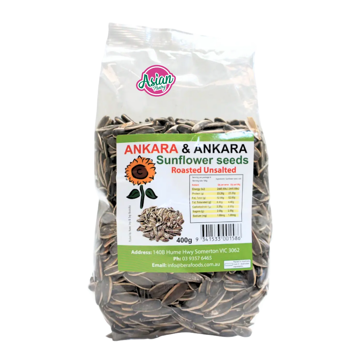 Ankara Sunflower Seeds Roasted Unsalted 400g