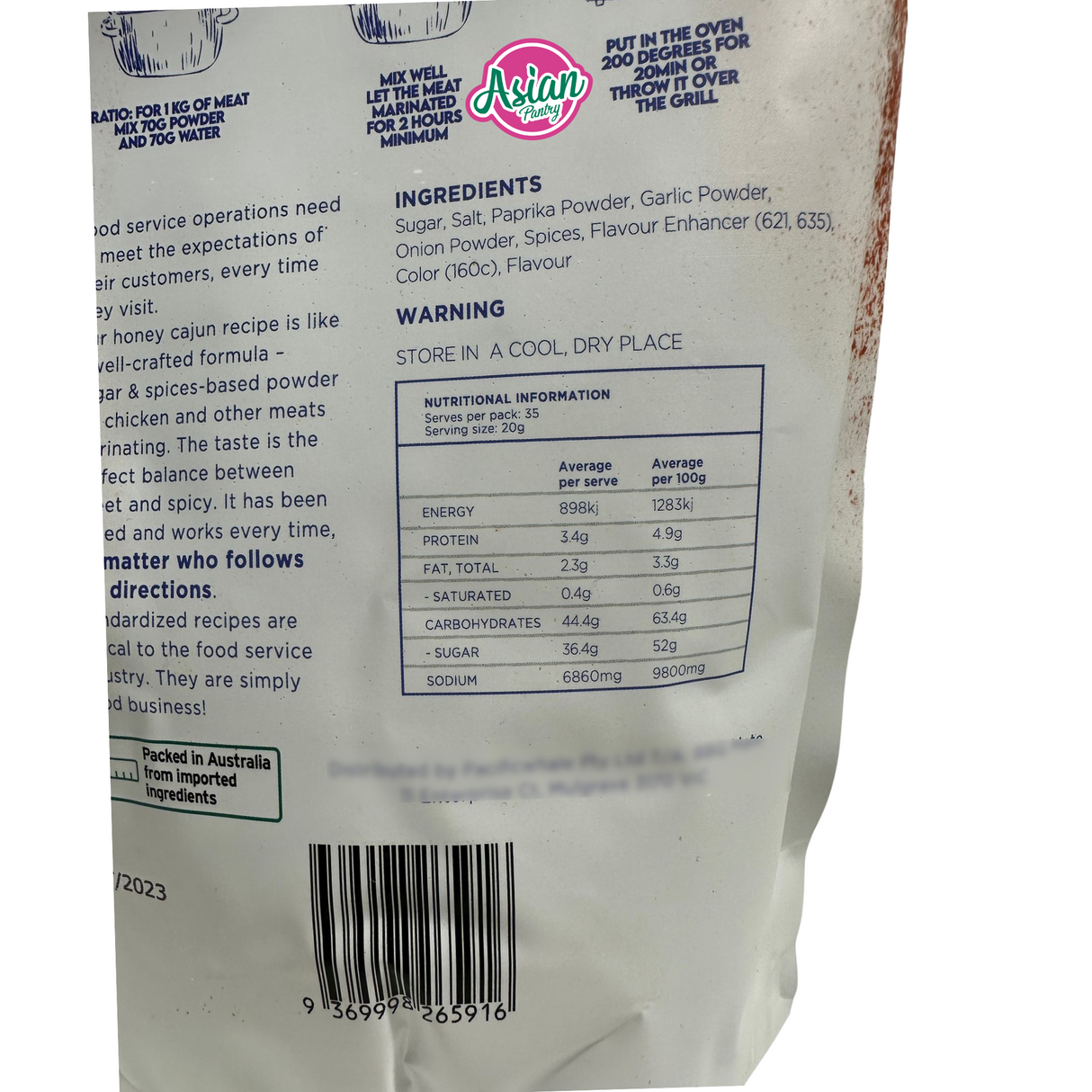 BBQ Mate Honey Cajun BBQ Marinade 700g