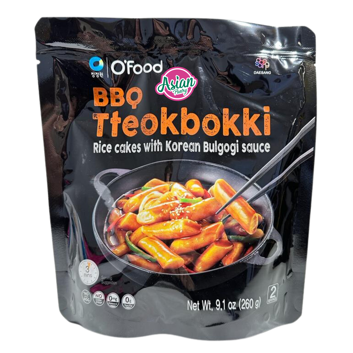 Chung Jung One O'Food Rice Cake with BBQ Tteokbokki Tobokki 260g