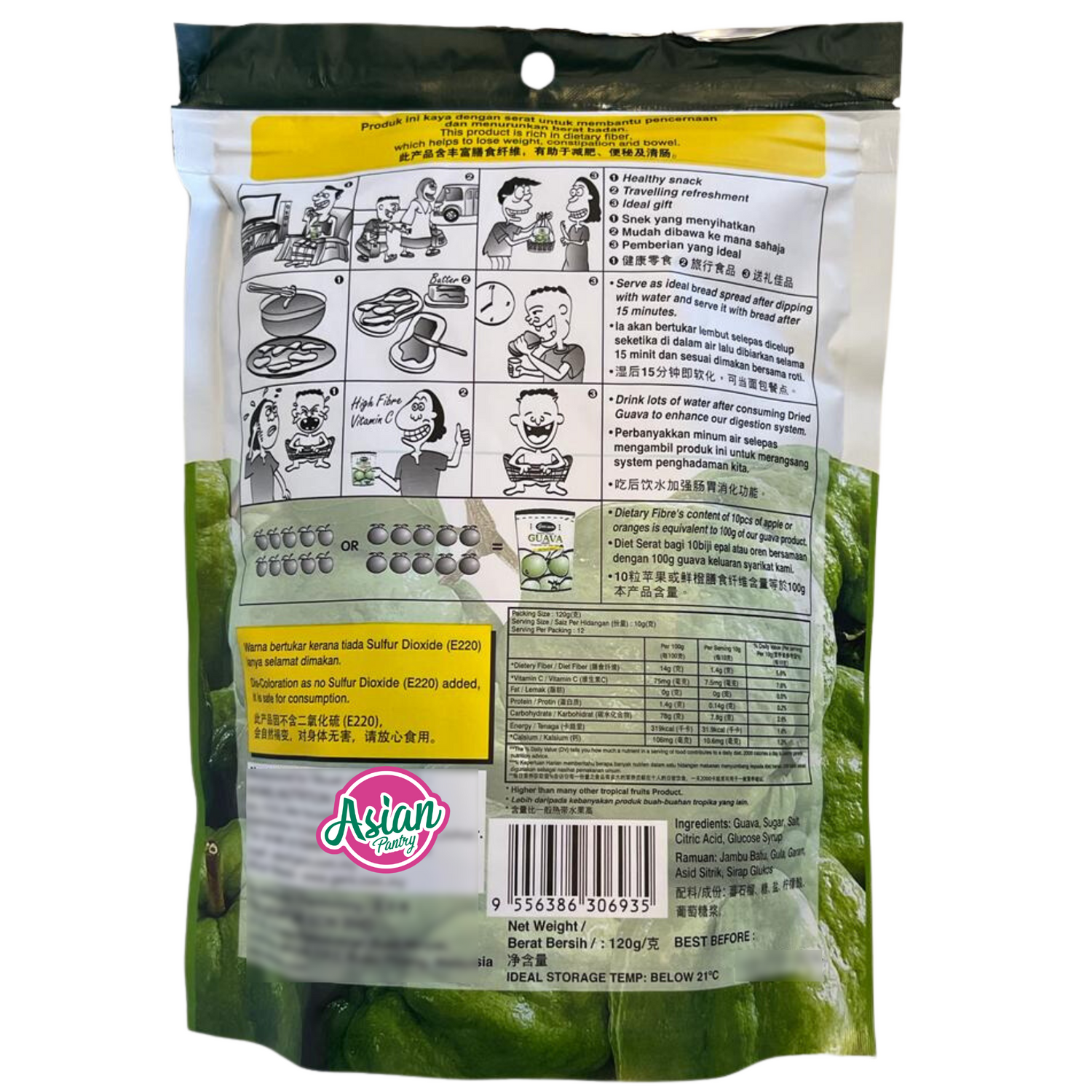Garsva Naturally Preserved Dried Guava  120g