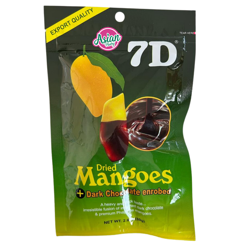 7D Dried Mangoes with Dark Chocolate Enrobed  80g
