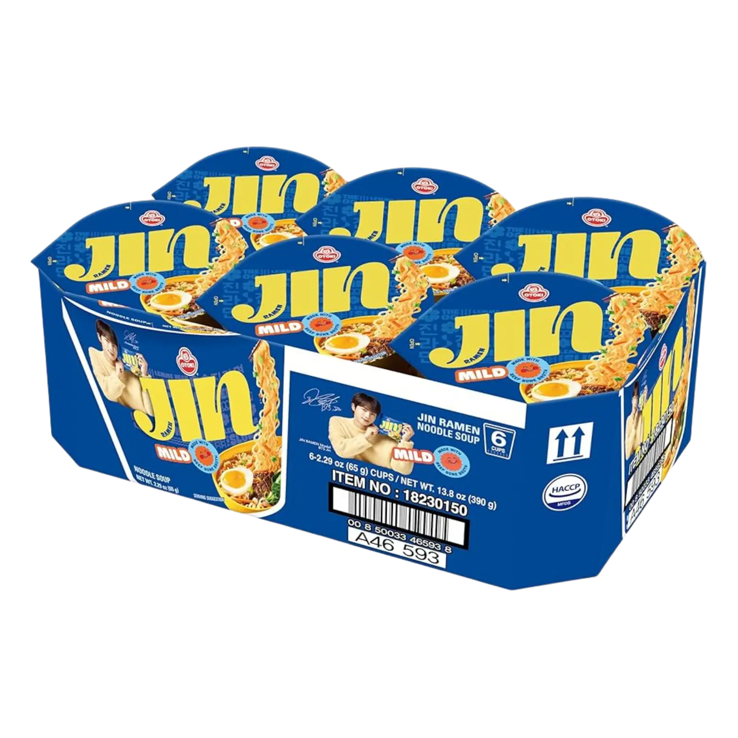 Ottogi Jin Mild BTS Jin Version Ramen Cup (6 Pack) 390g