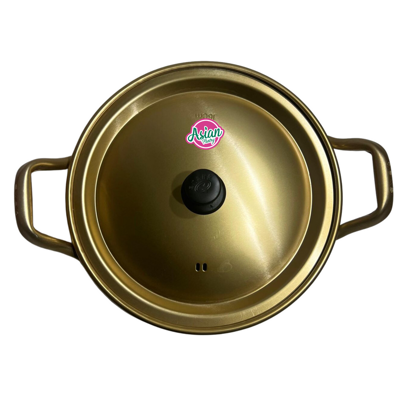 Dongsuh Aluminum Korea Yellow Handing Pot 16cm (Golden Ramen Pot)