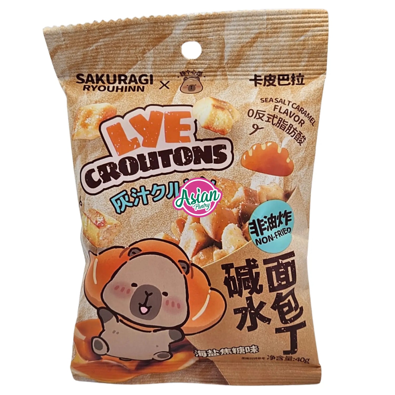 Sakuragi Ryouhinn Capybara Lye Croutons Sea Salt Caramel Flavour 40g