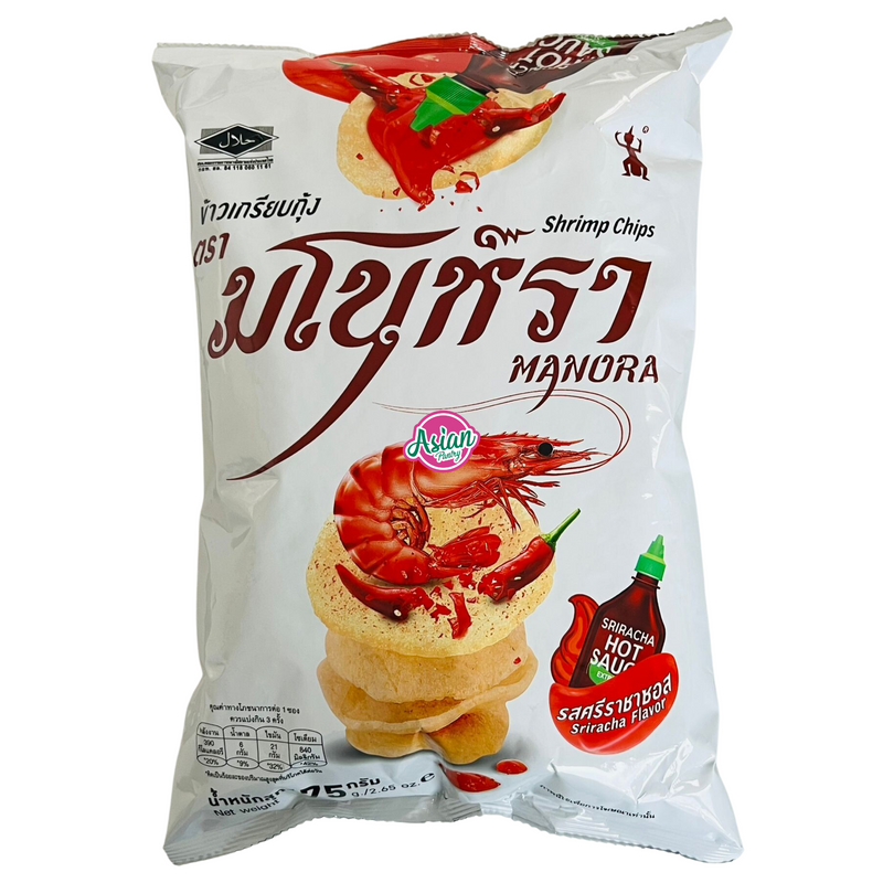Manora Shrimp Chips Sriracha Flavour  75g