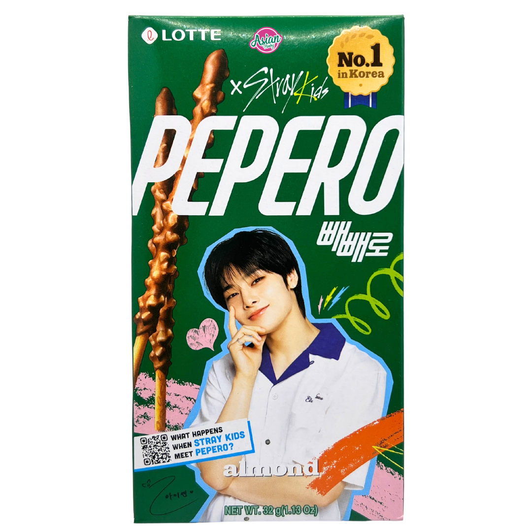Lotte Pepero Stray Kids Almond 32g (Random Member: Lee Know, Hyunjin, I.N or Changbin) - Image 4