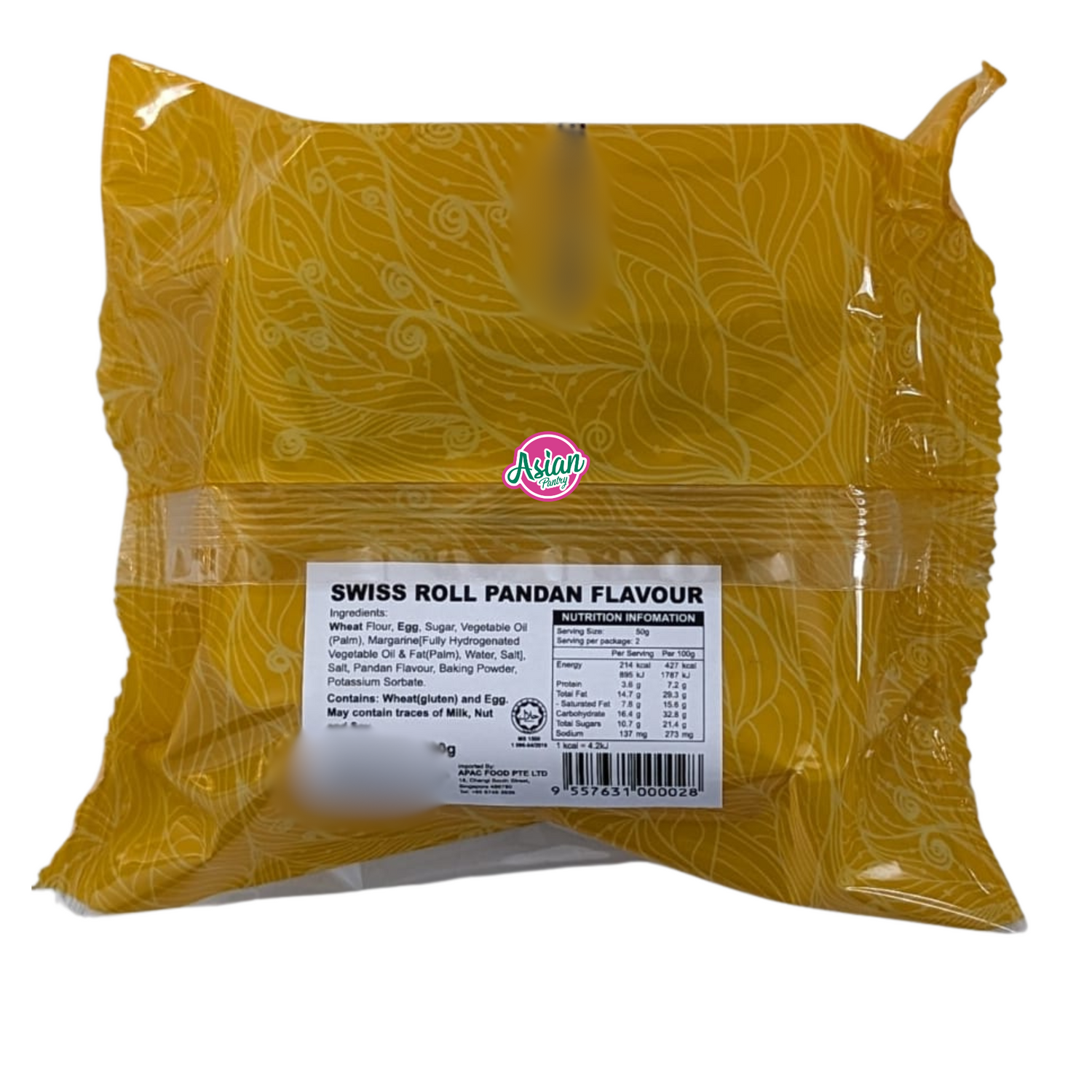 Delyco Swiss Roll Pandan 100g