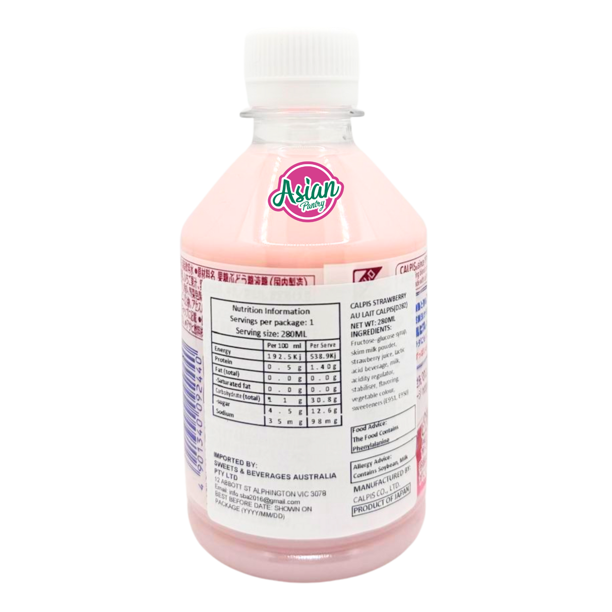 Asahi Calpis Strawberry Au Lait 280ml