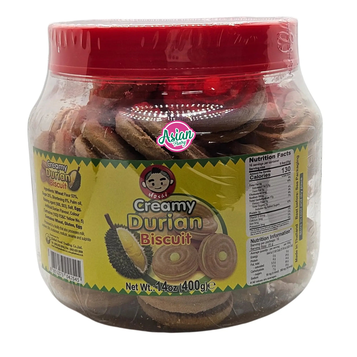 Biskut Durian Berkrim Hoshi 400g