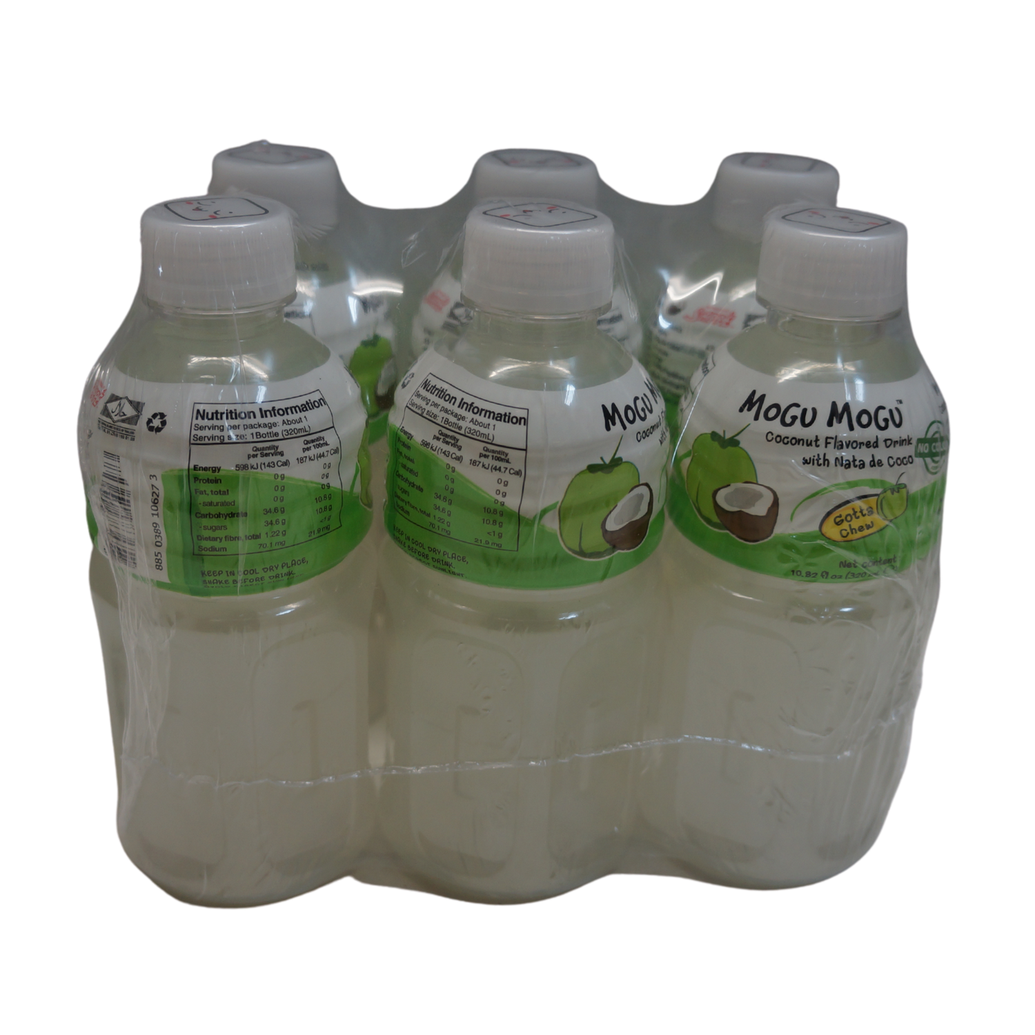 Mogu Mogu Coconut Flavour with Nata De Coco 6pk 1.92Lt