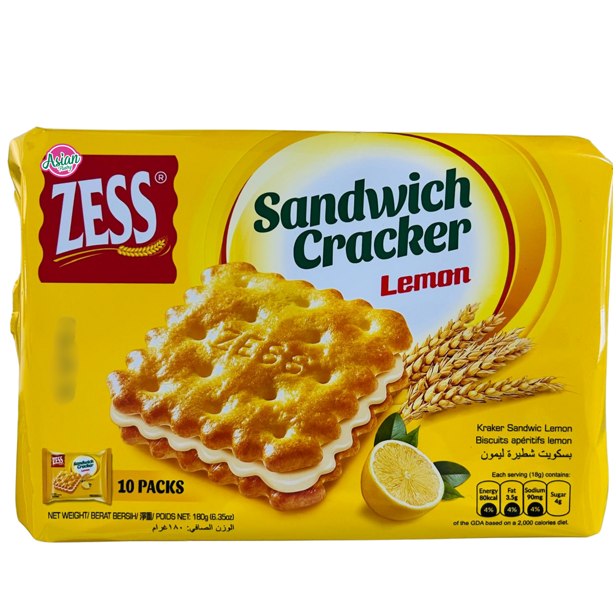 Zess Sandwiches Cracker Lemon 180g