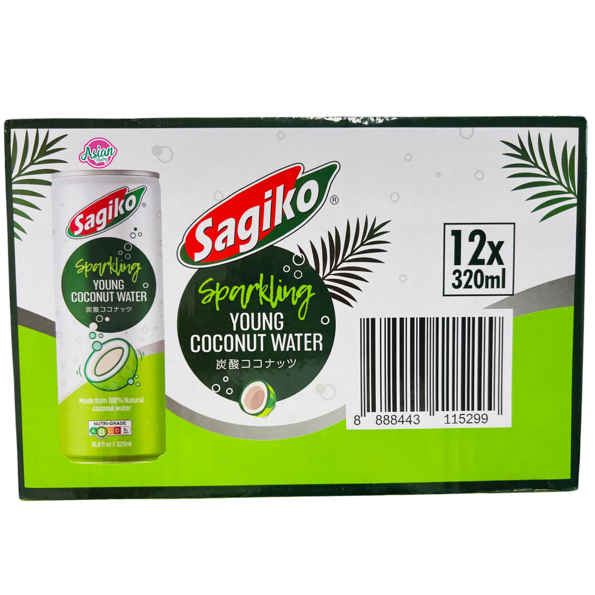 Air Kelapa Muda Berkilauan Sagiko 320ml