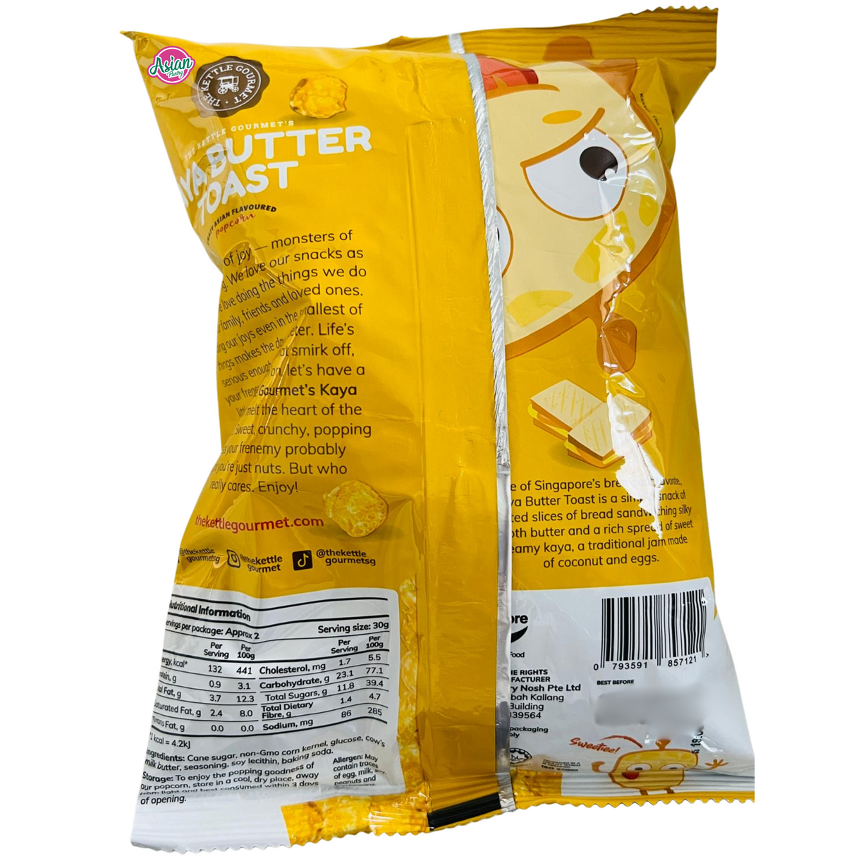 Popcorn Roti Bakar Mentega Kaya The Kettle Gourmet 65g