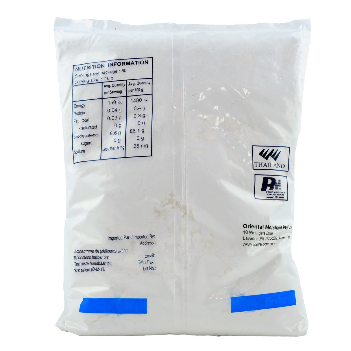Erawan Tapioca Starch 500g - Back