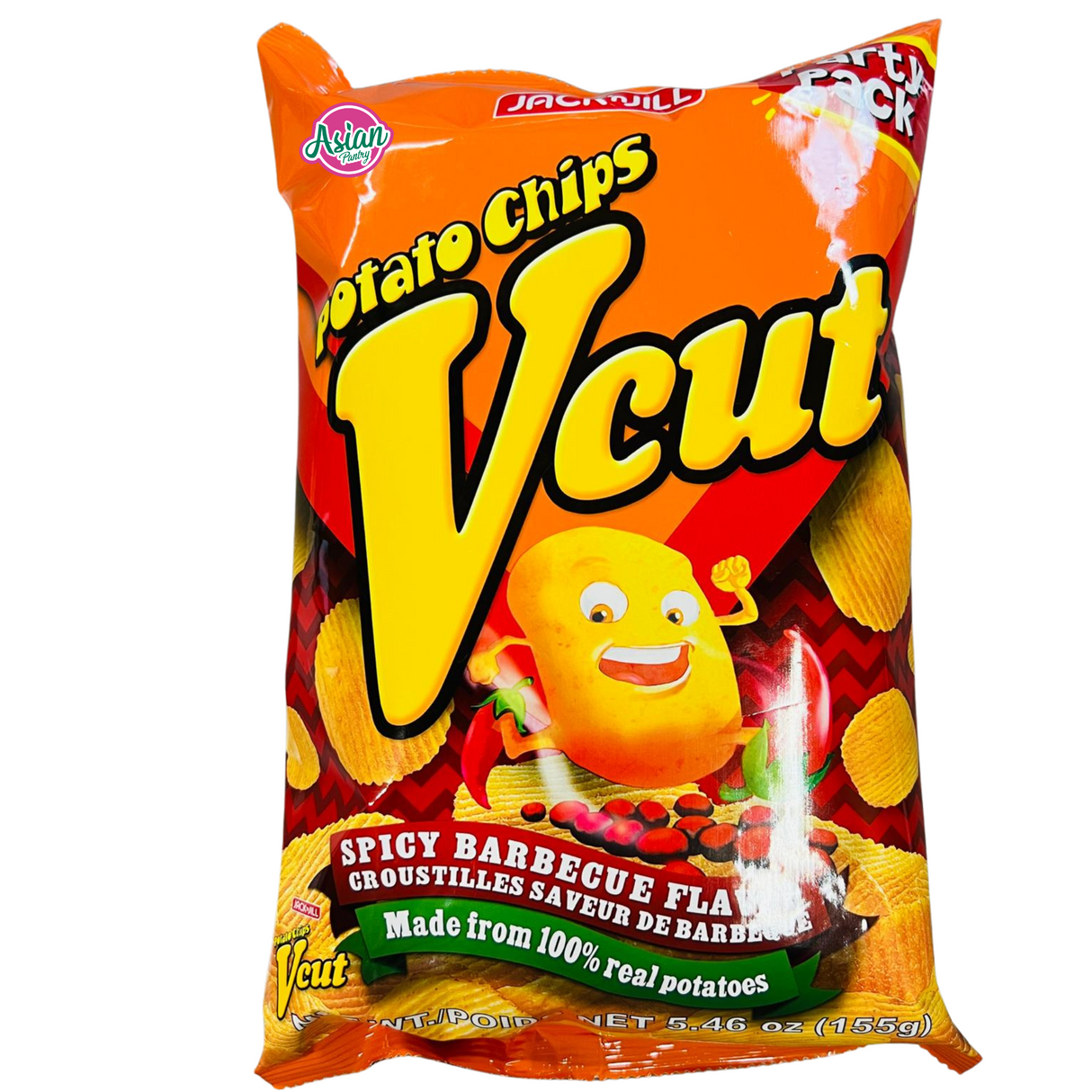 Jack&Jill Vcut Kerepek Kentang BBQ Pedas 155g