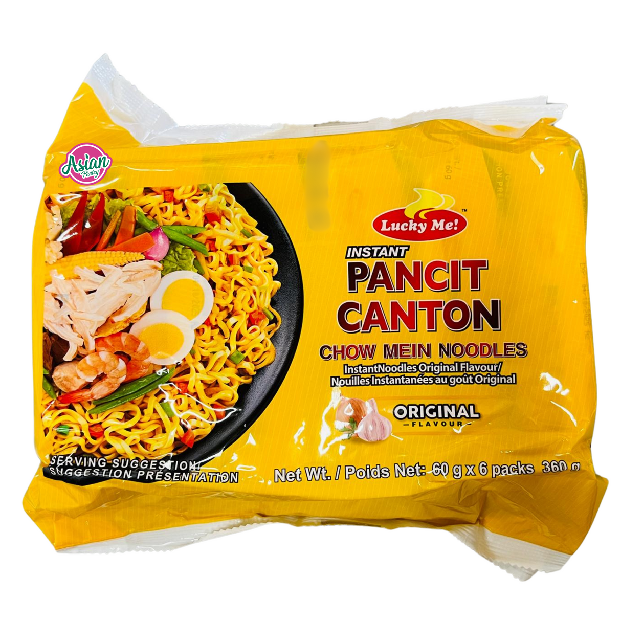 Lucky Me! Pancit Canton Regular Instant Stir-Fried Noodles 6pk 360g
