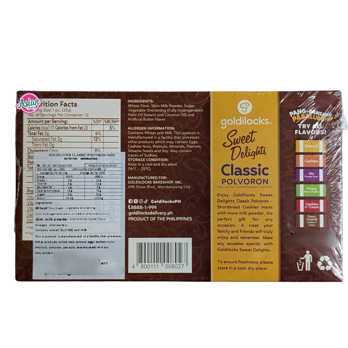 Goldilocks Polvoron Classic 300g