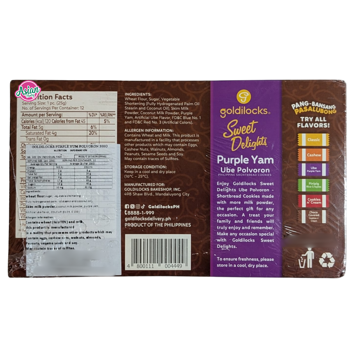 Goldilocks Polvoron Ube 300g