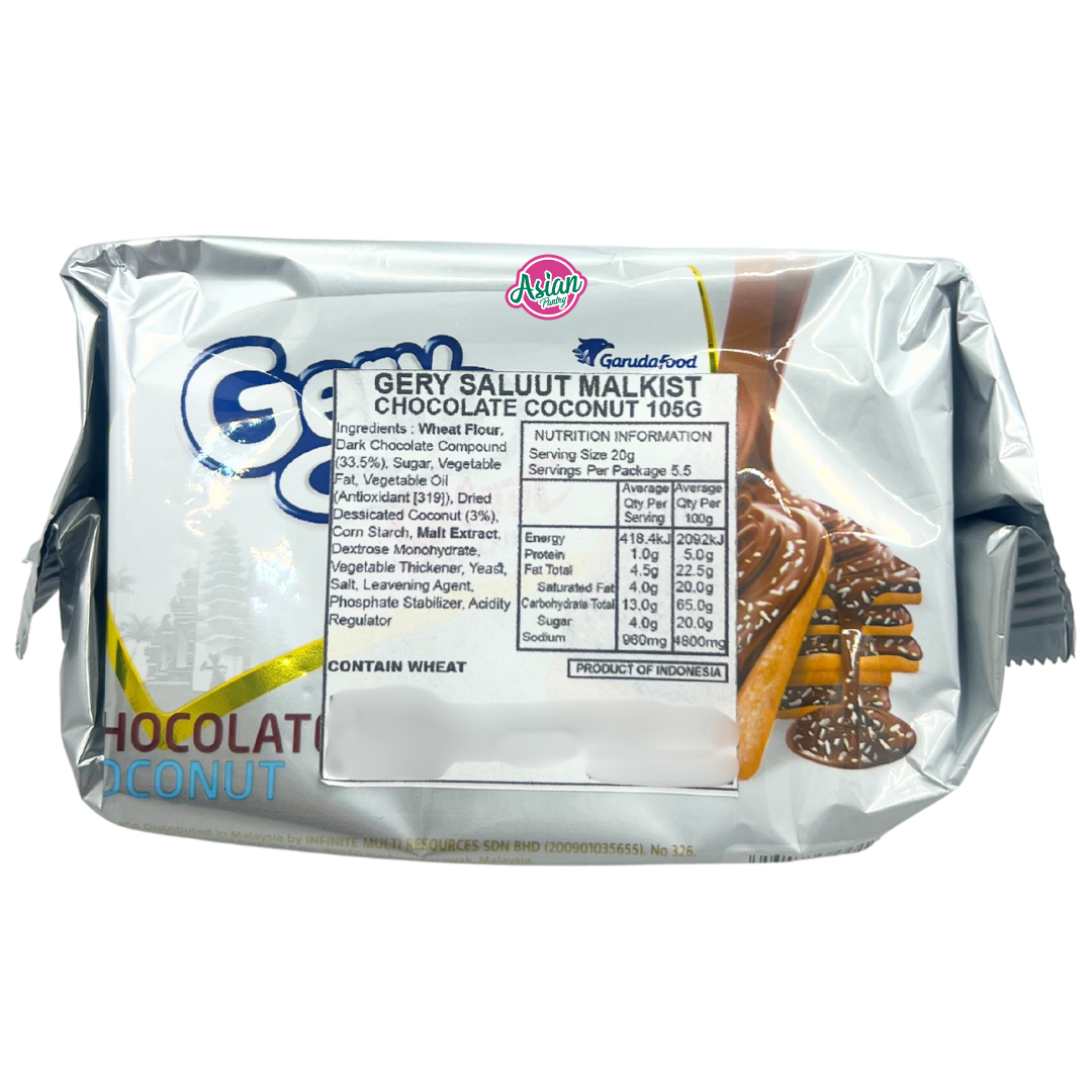 Gery Salut Malkist Chocolate Coconut Biscuit 100g