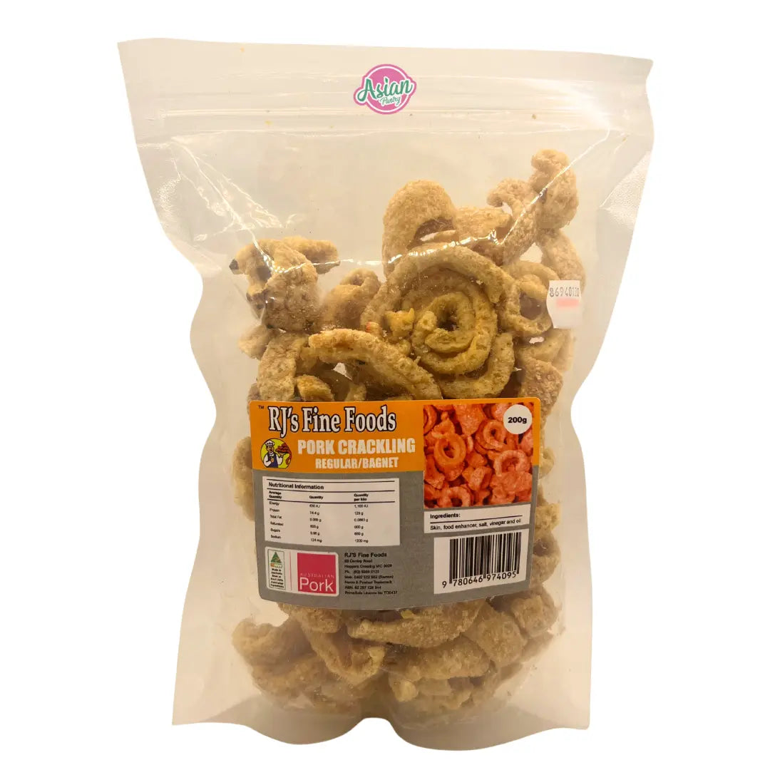 RJ'S Fine Foods Regular Pork Crackling (Chicharon) 200g