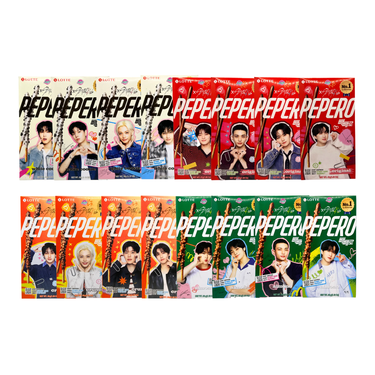 Lotte Pepero x Stray Kids Limited Edition Bundle (Every Member & Flavour)
