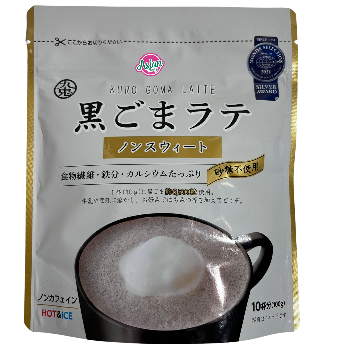Kuki Sangyo Black Sesame Latte Non-Sweet 100g