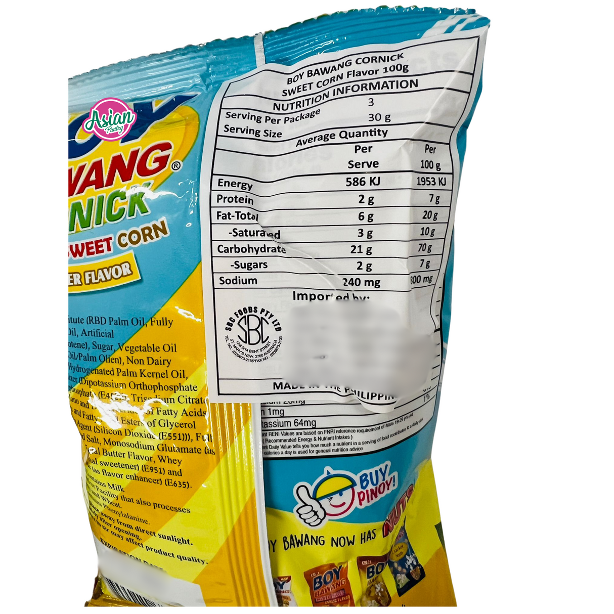 Boy Bawang Cornick 黄金甜玉米 黄油味 100g