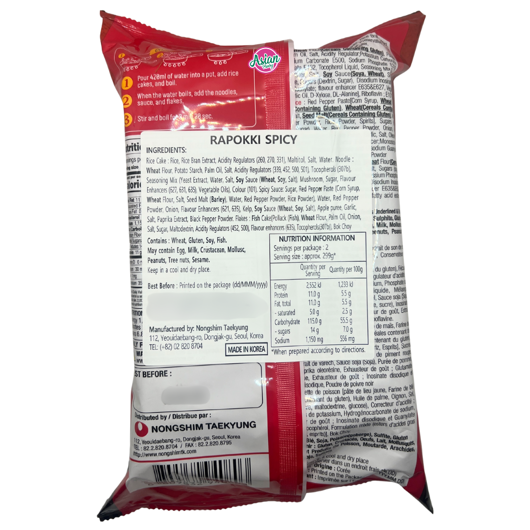Nongshim Spicy Rapokki 414g