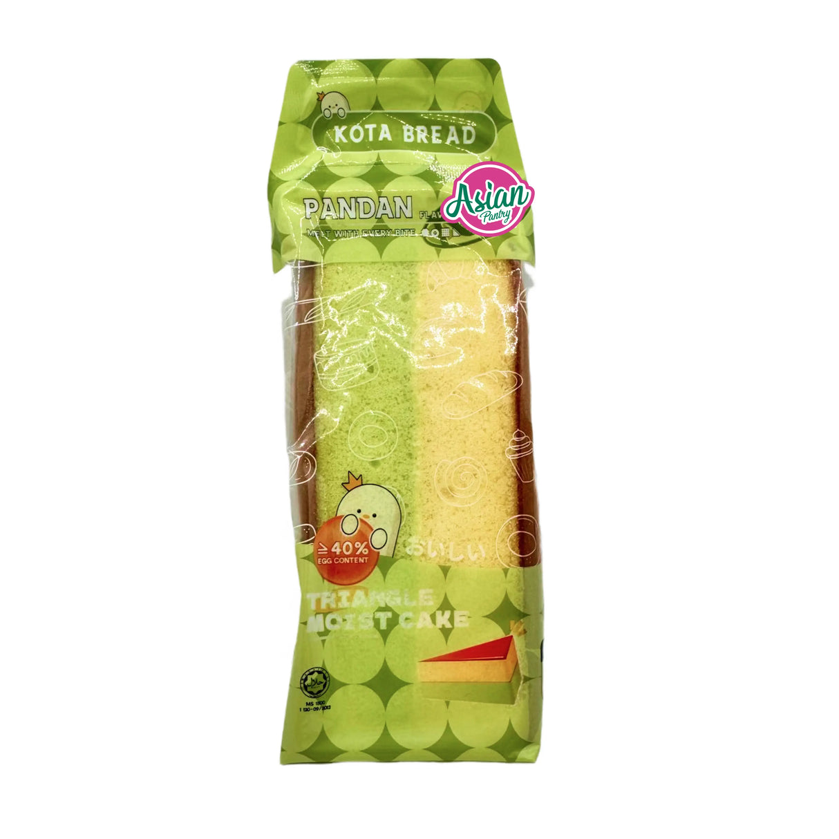 Delyco Triangle Moist Cake Pandan Flavour 90g