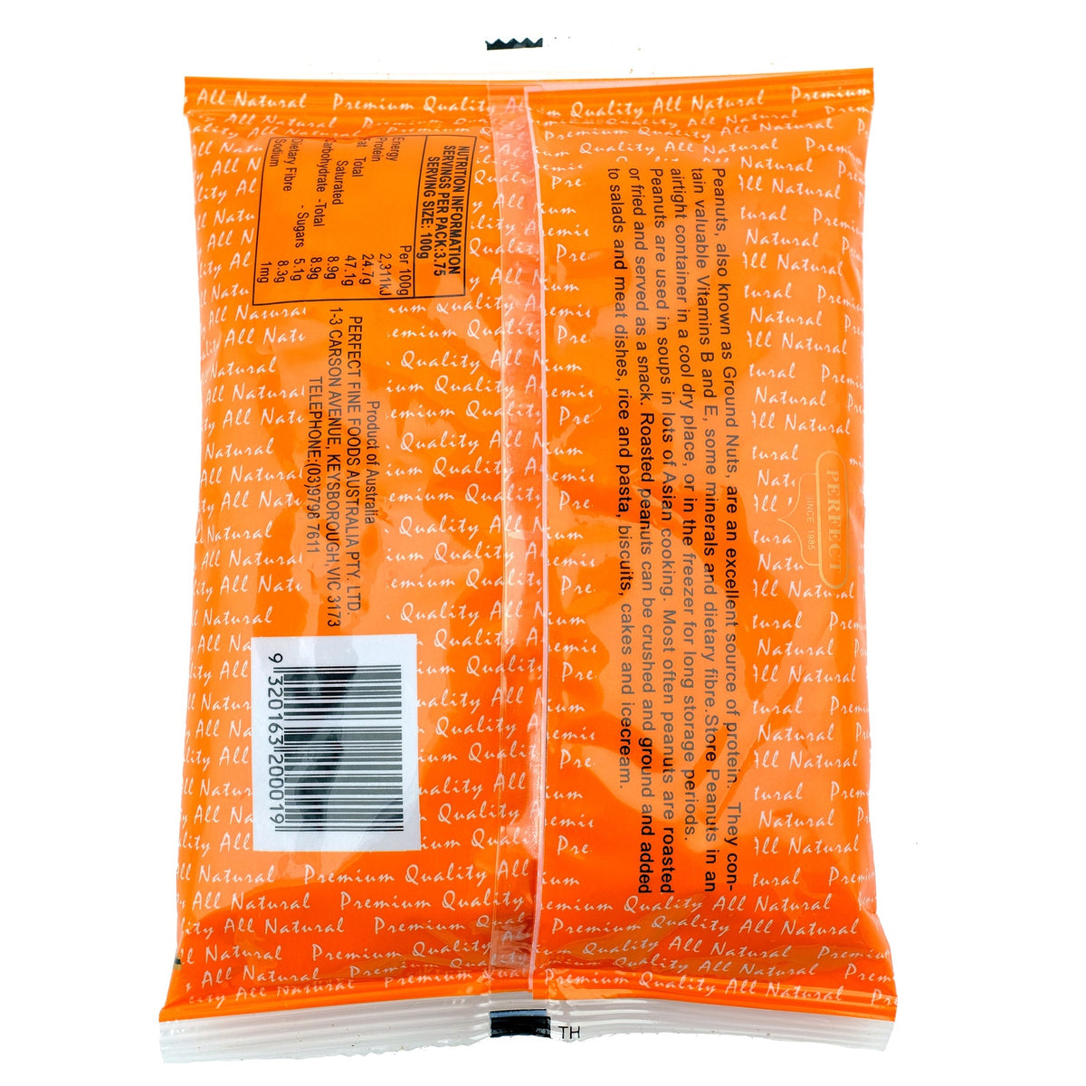 Perfect Fine Foods Peanuts With Skin 375g