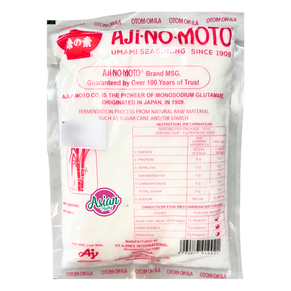 Ajinomoto Monosodium Glutamate (MSG) 454g
