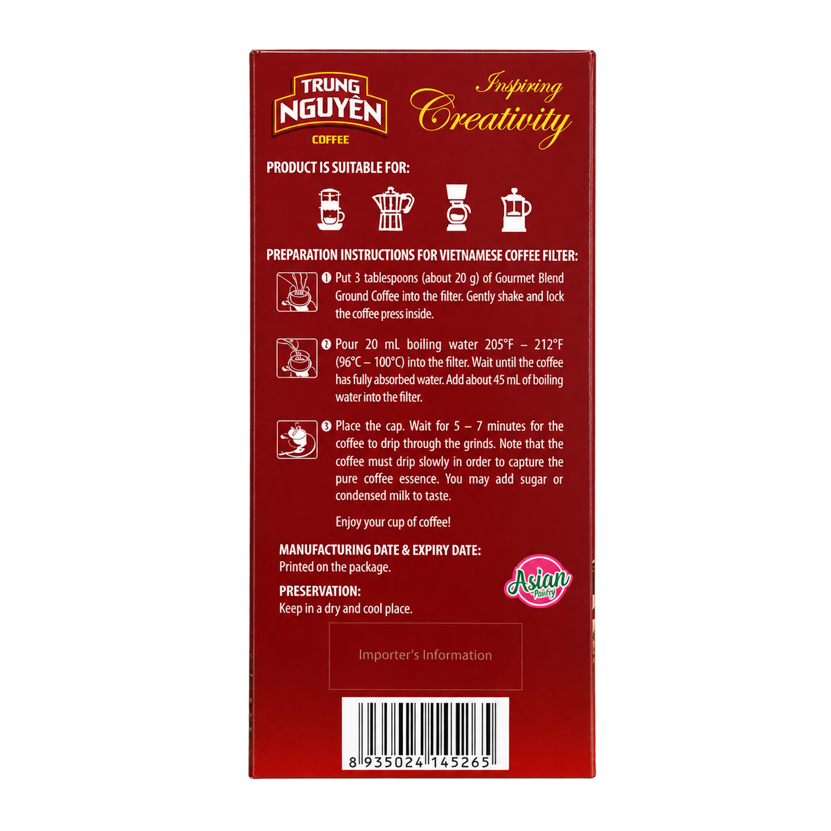Trung Nguyen Gourmet Coffee Blend 500g