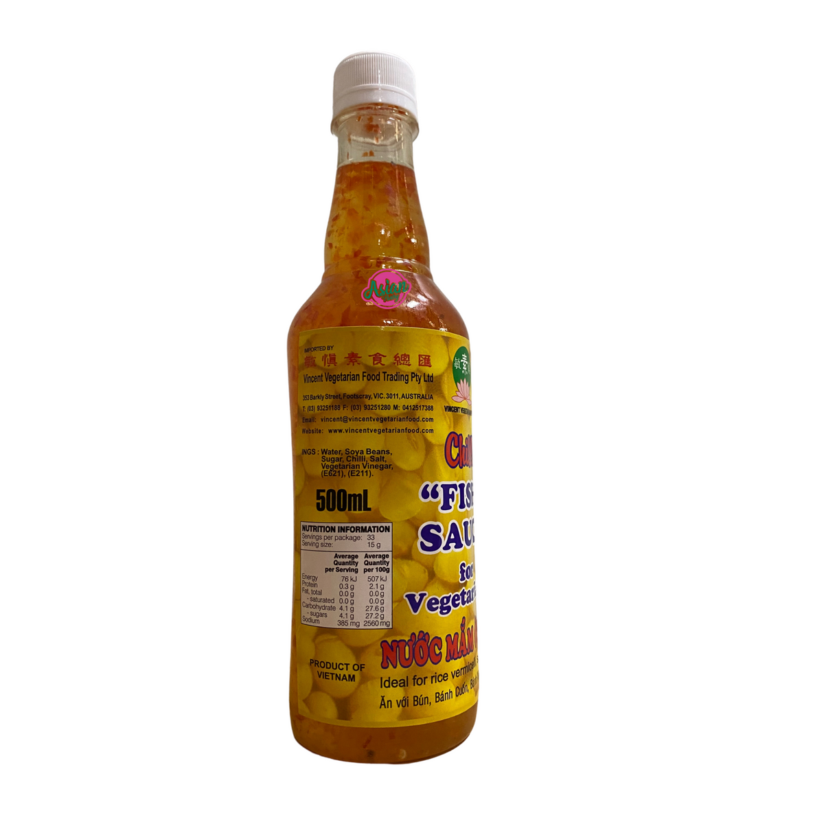 VVF Vegetarian Chilli Fish Sauce 520ml